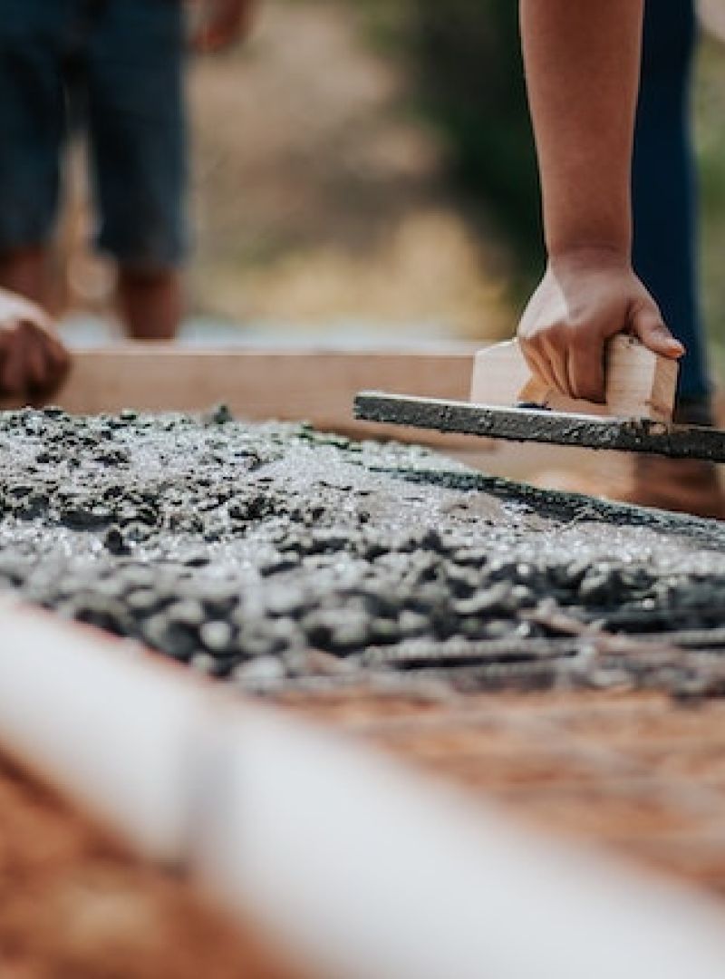 Concrete leveling for proper foundation repair.